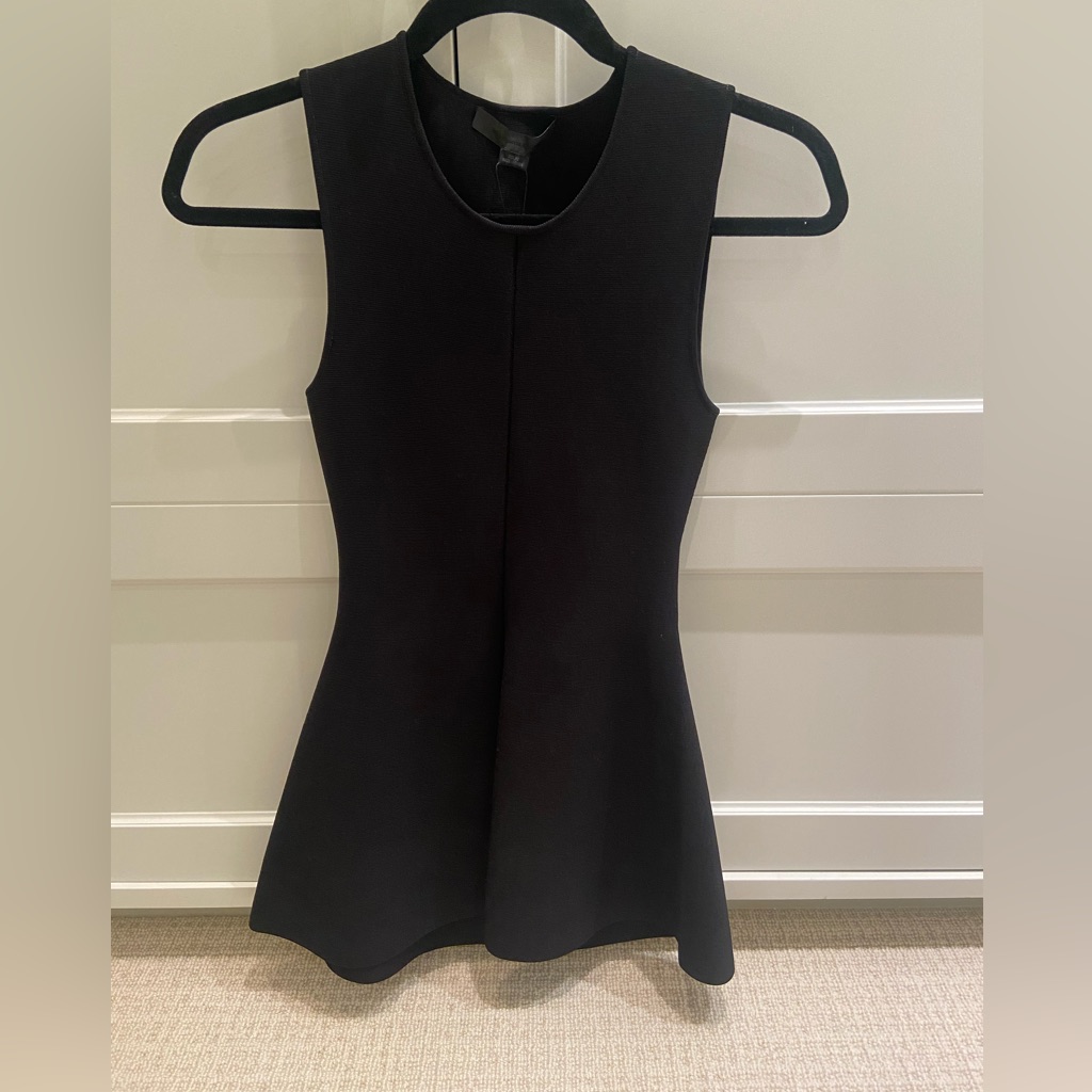 Alexander Wang, Brand New With Tags, Black Sleeveless Top, Back Cut Out, Size Xs